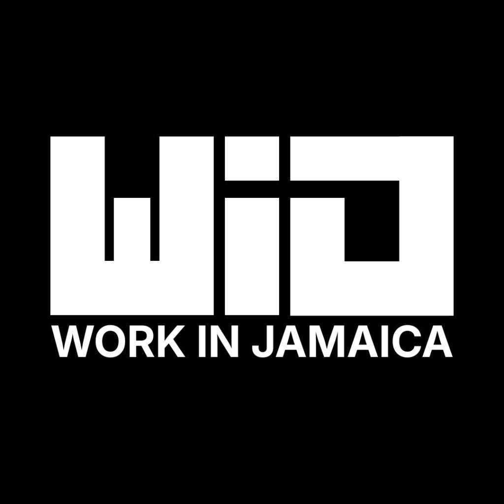 White on Black - Logotype - Work In Jamaica - Binge Island
